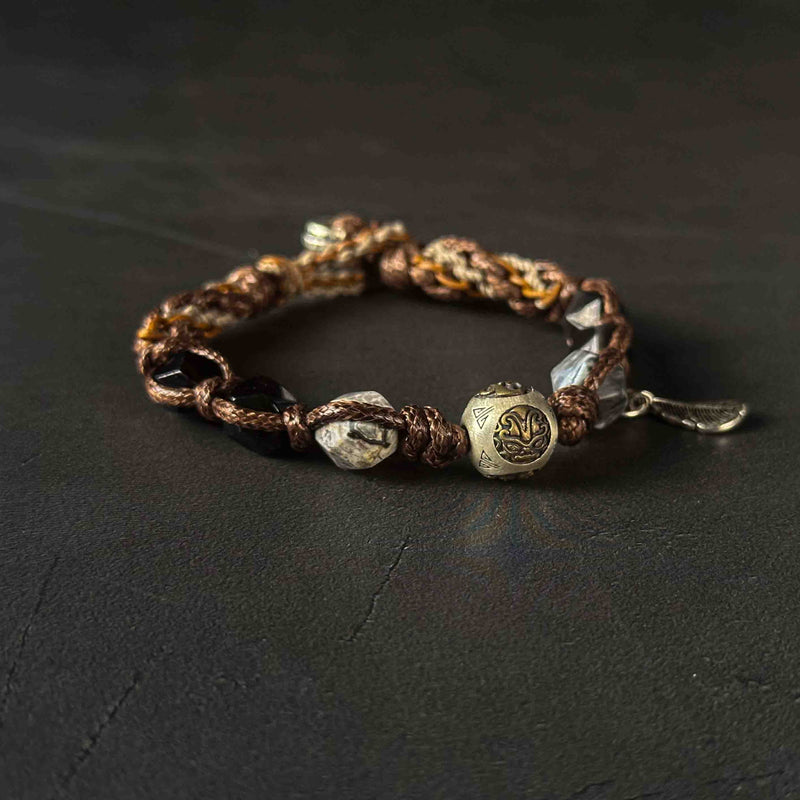 Wealth & Prosperity | Silver Aura Abundance Braided Bracelet