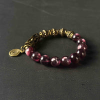 Peace & Calm | Harmony Energy Amethyst Mica Brass Copper Bracelet