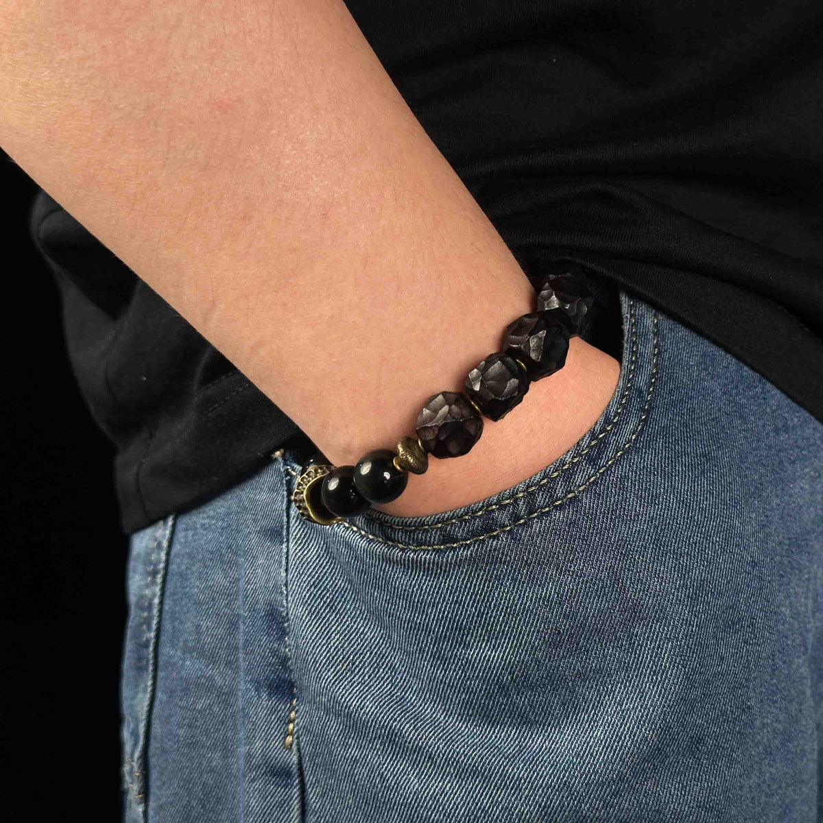 Healing & Wellness | Obsidian Shield of Energy Bracelet