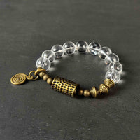 Healing & Wellness | Serenity Energy Clear Quartz Brass Bracelet
