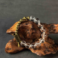 Healing & Wellness | Serenity Energy Clear Quartz Brass Bracelet