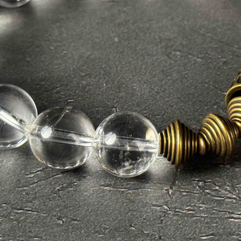 Healing & Wellness | Serenity Energy Clear Quartz Brass Bracelet