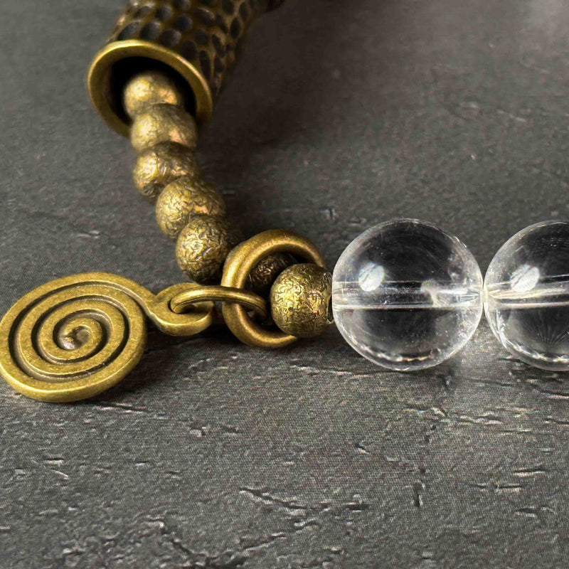 Healing & Wellness | Serenity Energy Clear Quartz Brass Bracelet
