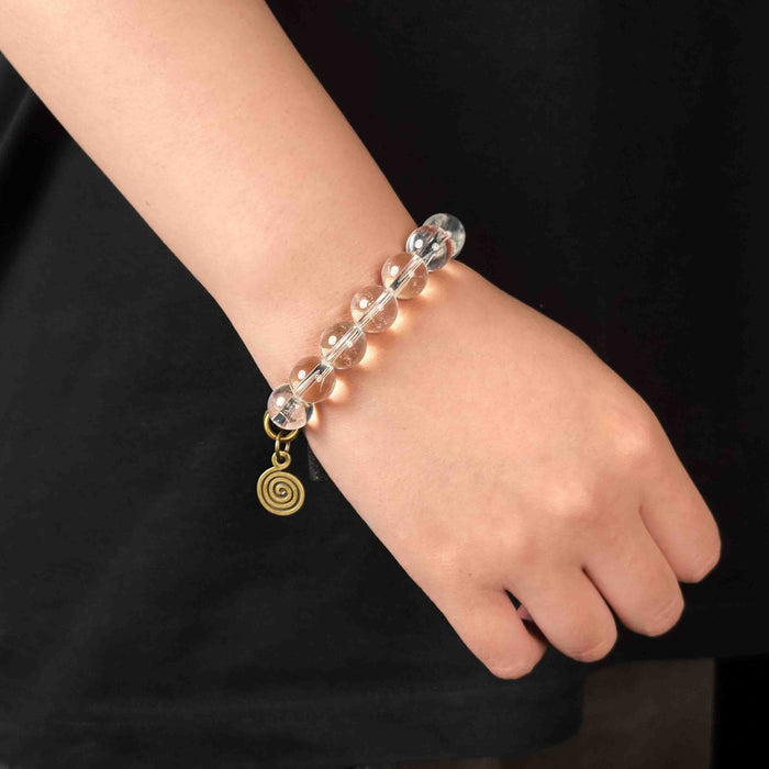 Healing & Wellness | Serenity Energy Clear Quartz Brass Bracelet