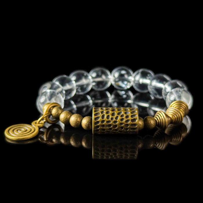 Healing & Wellness | Serenity Energy Clear Quartz Brass Bracelet