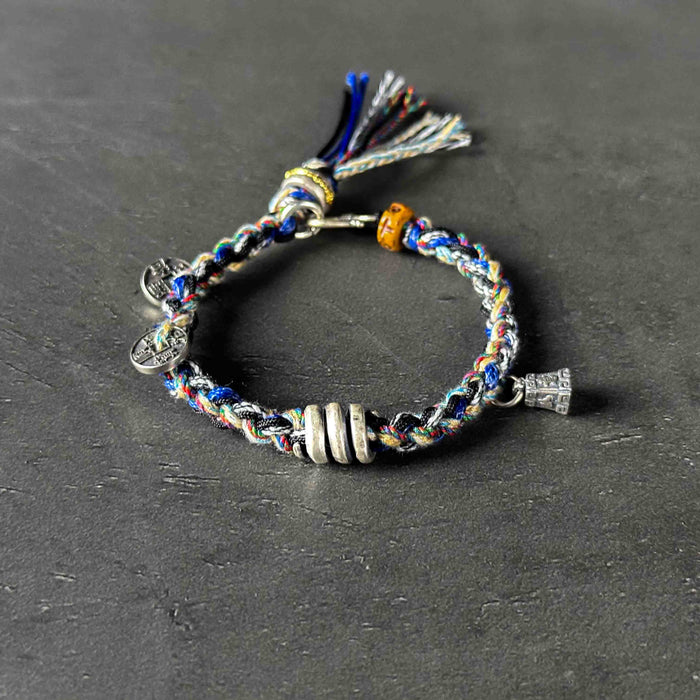 Protection | Fortune Energy Handwoven Silver Bracelet