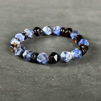 Protection | Blue Lace Agate and Smoky Quartz Bracelet