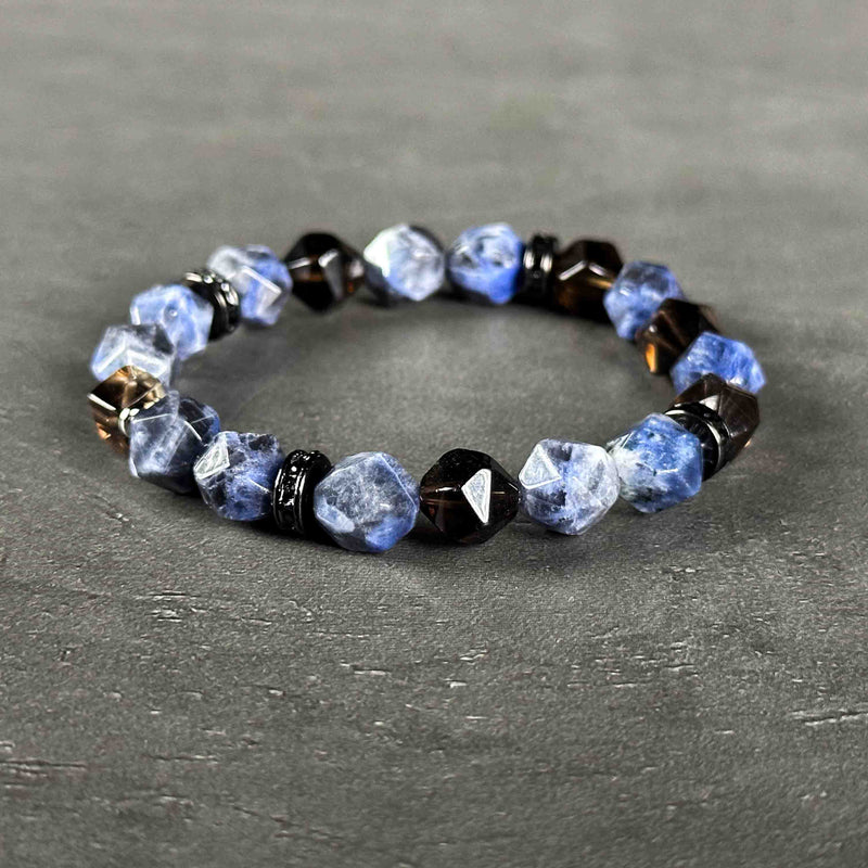 Protection | Blue Lace Agate and Smoky Quartz Bracelet