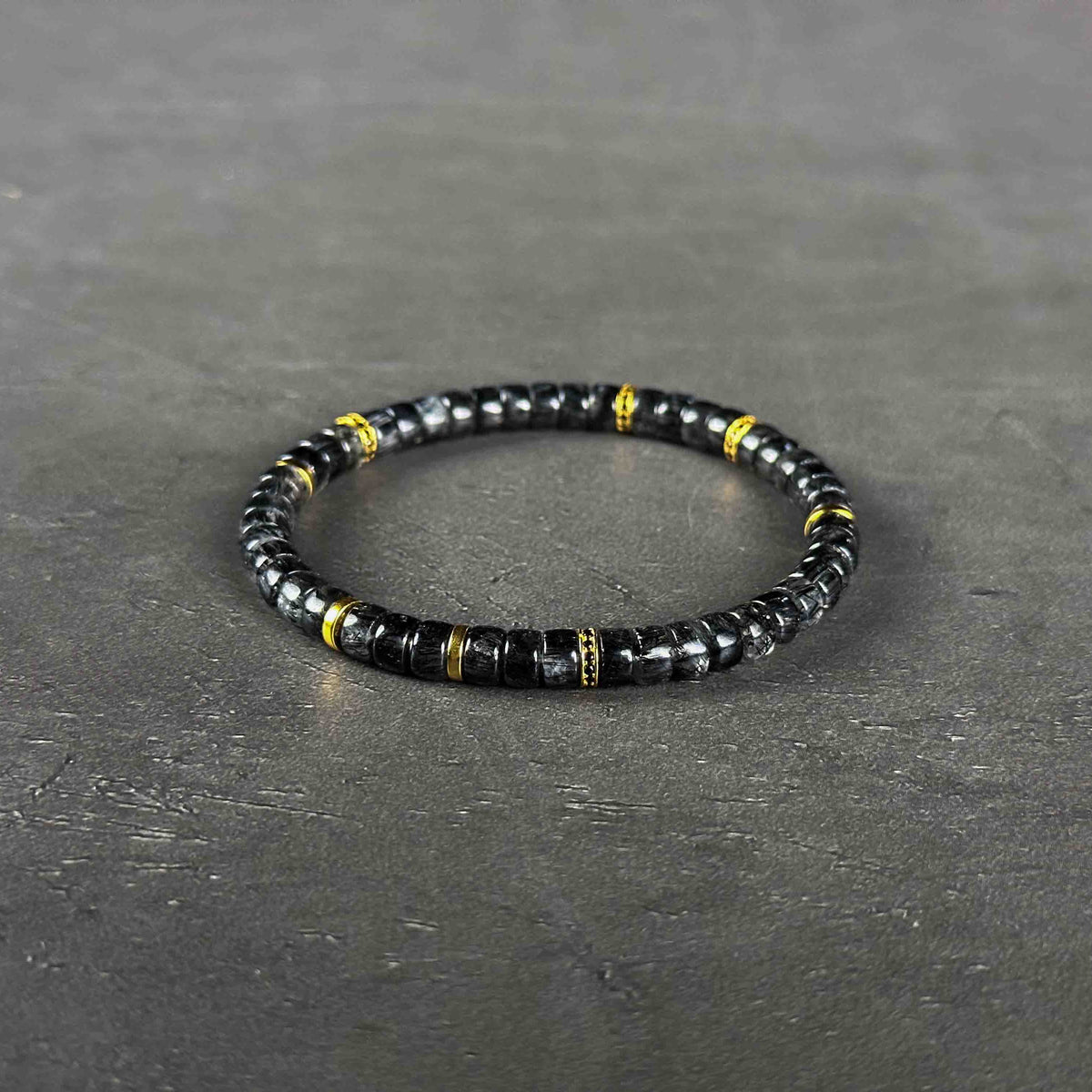 Protection | Silver Guardian Black Rutilated Quartz Bracelet