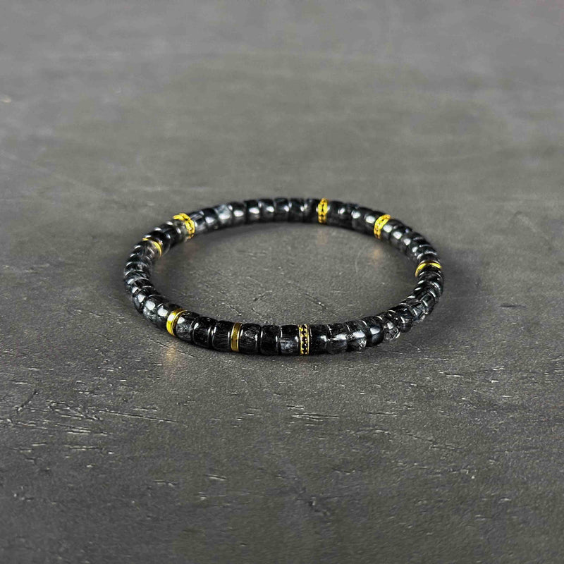 Protection | Silver Guardian Black Rutilated Quartz Bracelet