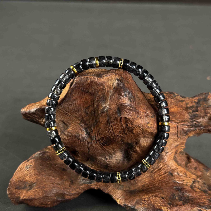 Protection | Silver Guardian Black Rutilated Quartz Bracelet