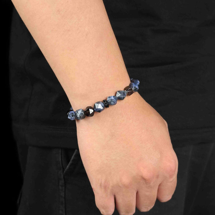 Protection | Blue Lace Agate and Smoky Quartz Bracelet