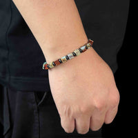 Protection｜Imperial Jasper and Black Onyx Carved Bead Bracelet