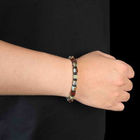 Protection｜Imperial Jasper and Black Onyx Carved Bead Bracelet