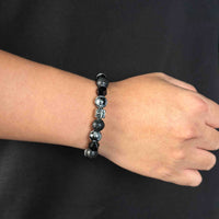 Wealth & Prosperity | Alabaster Black Agate and Pixiu Bracelet