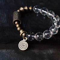 Serenity Energy Clear Quartz Brass Bracelet