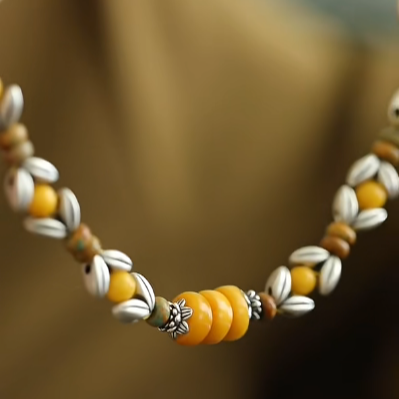 Lucky Energy Beeswax Silver Bracelet