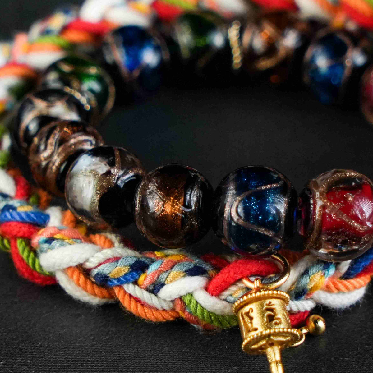 Love Energy Incense Ash Crystal Double Bracelet