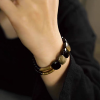 Gold Element Gold Obsidian Bracelet