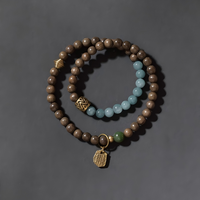 Serenity Energy Ebony Blue Chalcedony Bracelet