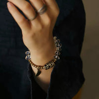 Serenity Energy Clear Quartz Brass Bracelet
