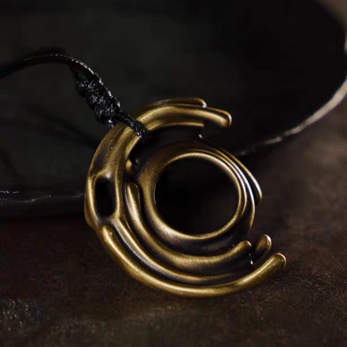 Power Energy Brushed Brass Pendant