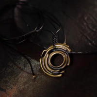 Power Energy Brushed Brass Pendant