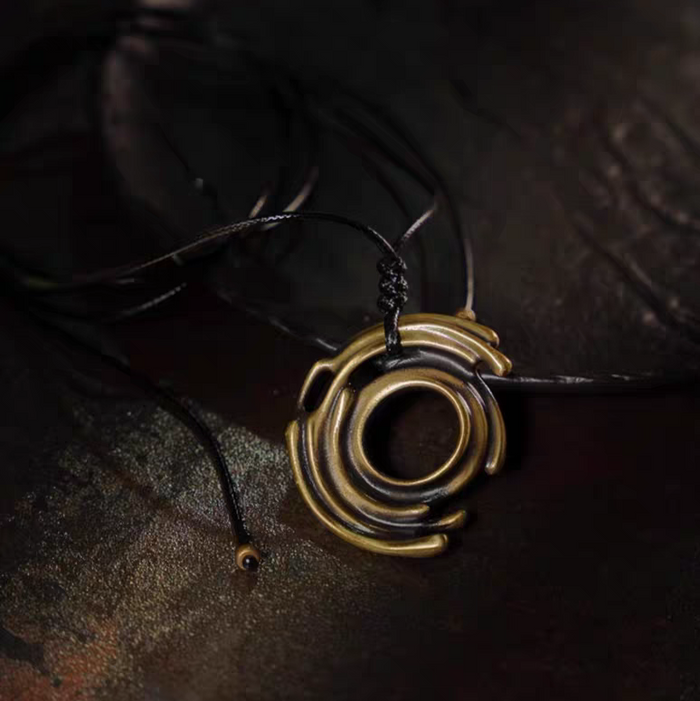 Power Energy Brushed Brass Pendant