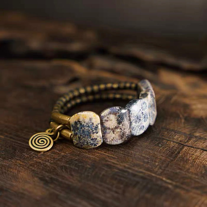 Vitality Energy Coral Stone Bracelet