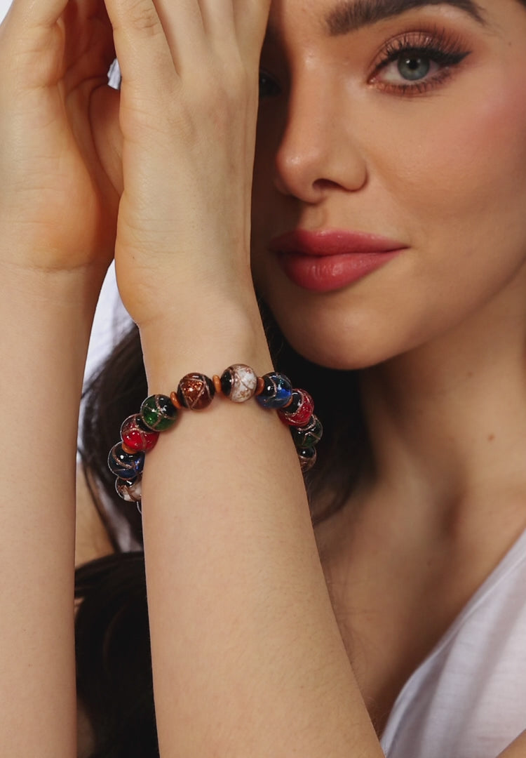 Gold Glaze Zodiac Energy Bracelet | Crafted for Inner Connection & Timeless Fortune