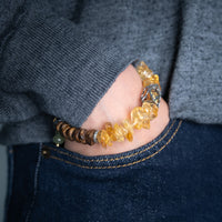 Citrine Agarwood Bracelet | Infused with Energy Healing for Prosperity, Mindfulness & Inner Connection
